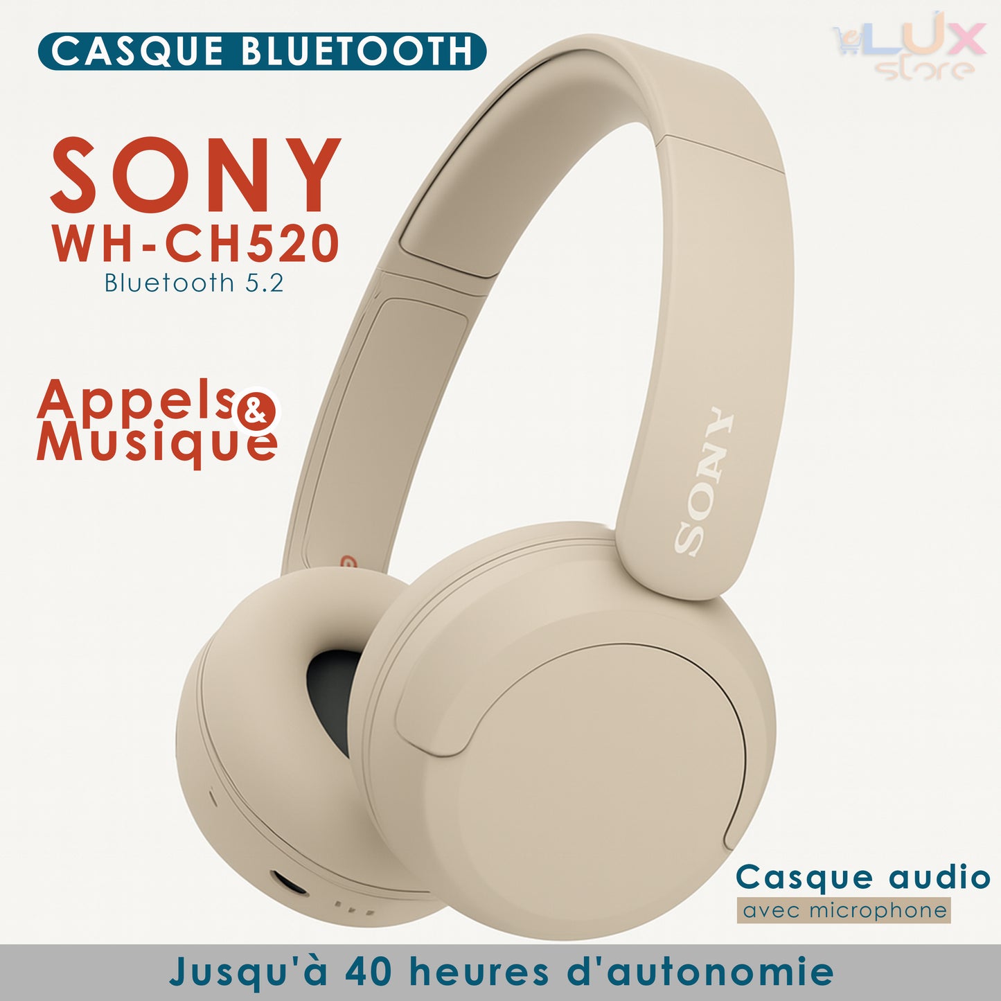 Casque Bluetooth Sony WH-CH520